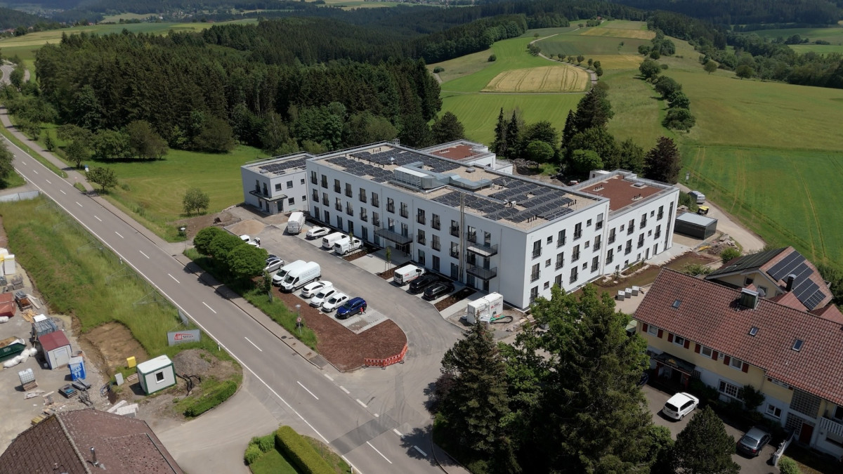 Haus Weitblick aus der Luftperspektive.
