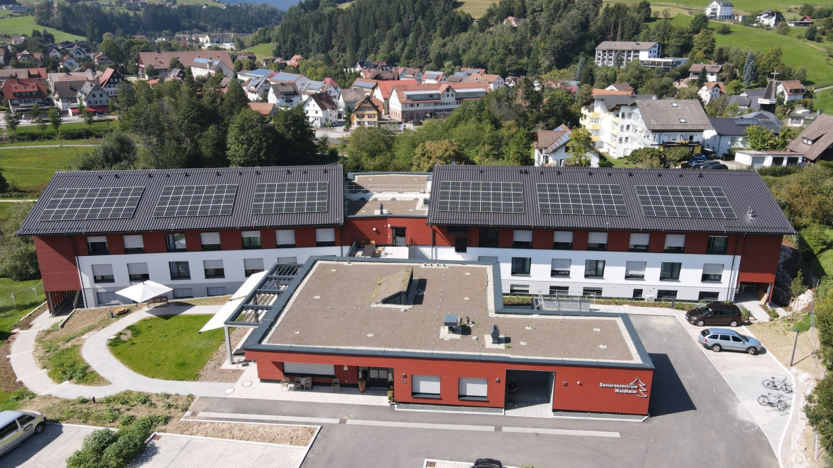 Seniorenzentrum Waldheim von oben.